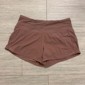 NWOT Lululemon Dusty Pink 3” Shorts with Back Zipper Pocket Size 6